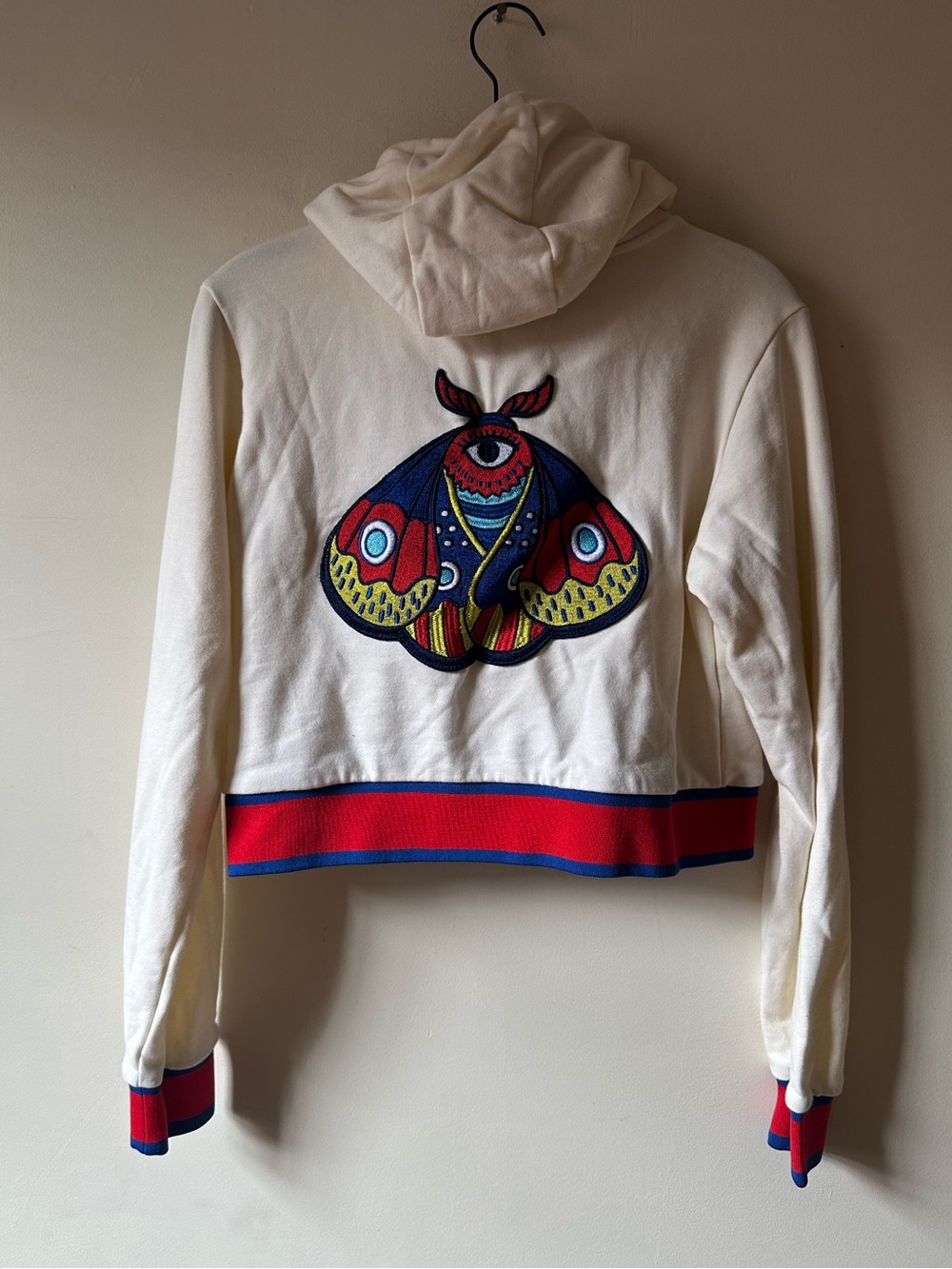 Limited Edition Adidas Cropped Hoodie Embroidered Luna Moth